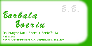 borbala boeriu business card